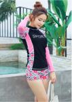 2019 UV Protection Swimming suit for women long sleeve and legs swimwear shorts