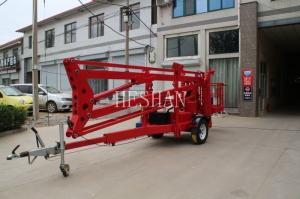 China 16m 200kg Hydraulic Towable Boom Lift Articulated Trailer Mounted Scissor Lift factory