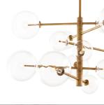 Modern Luxury Glass Ball Chandelier Translucent Indoor Decorative Ceiling LED