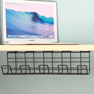 Desk Wire Management Solution 2 Pack Under Desk Shelf 39*16*12.5cm Desk Wire