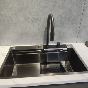 Handmade Stainless Steel Kitchen Sink with Nano Polymer Hydrophilic Antibacteria