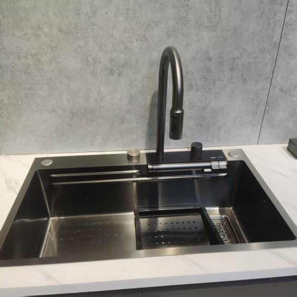 Handmade Stainless Steel Kitchen Sink with Nano Polymer Hydrophilic Antibacteria