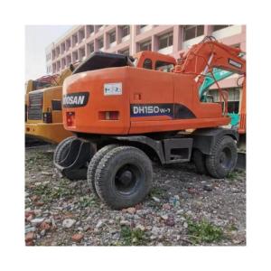 China 90% Original Doosan DH150 Excavator Used Doosan Wheel Excavator DH150W In South Korea factory