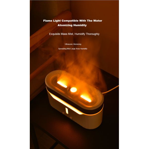 2023 New Flame Water Atomization Jellyfish Fog Humidifier Desktop Portable Essential Oil Aroma Diffuser with Atmosphere Light