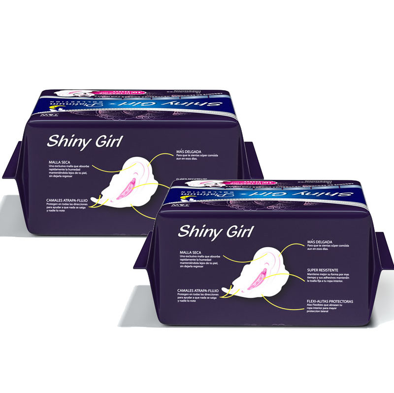 Cotton Women Sanitary Napkin Winged Disposable Period Pads 50ml / 80ml Absorption