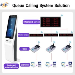Wireless Paging Calling Queue Management Ticket Dispenser With Timer Camera