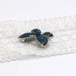 Green Alloy Fashion Brooch Pin , Butterfly Diamond Brooch 2.8cm Height
