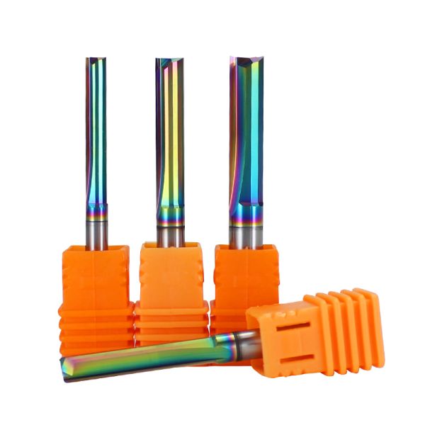 Carbide Straight Slot 3.175mm Double Edge Straight Groove Fresas Para Madera Cnc Two Straight End Mill Router Straight Bit