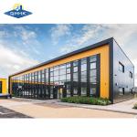 Red Iron I-Beam Frames Prefabricated Warehouse Buildings In Steel