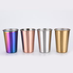 China 4 Pieces Stackable Stainless Steel Kids Tumblers Sturdy And User Friendly Metal Cups For School And Picnics factory