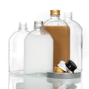 China 300Ml 500Ml Liquor Glass Flat Bottle With Aluminum Lid factory