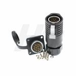 12 Pin 5 Amp Waterproof Plastic Connector Female Male Cable Plug Chassis