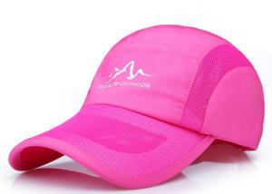 China Outdoor Pink Mesh Baseball Hats Color Optional , Daily Decoration Plain Trucker Hats factory