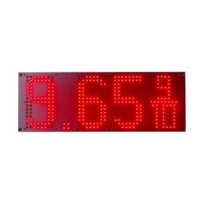 China Waterproof 12'' 8888 8.889/10 Red LED Gas Price Sign Remote Control factory