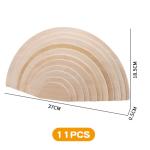 30cm Pine Wooden Blocks Toys Rainbow Building Blocks Tower Toys