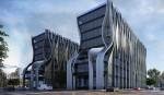Curved Aluminum Frame Curtain Wall Facades Exterior Wall Panels Lightweight