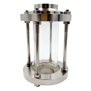 China Straight Tube Sanitary Sight Glass Butt Weld Connection For For High Temperature Pipe System factory