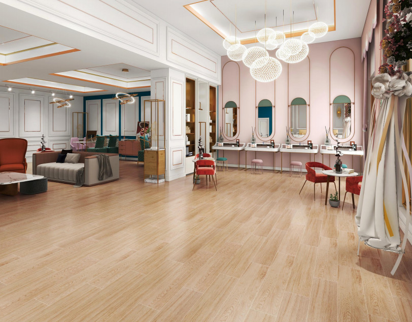 Effect Wooden Ceramic Tiles For Inside Wall Floor Buff Color 20x100cm Bedroom Office W.A 3% Building Porcelain Tiles