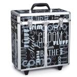 Aluminum Printing Hairdresser Tool Case , Professional Rolling Hairdressing