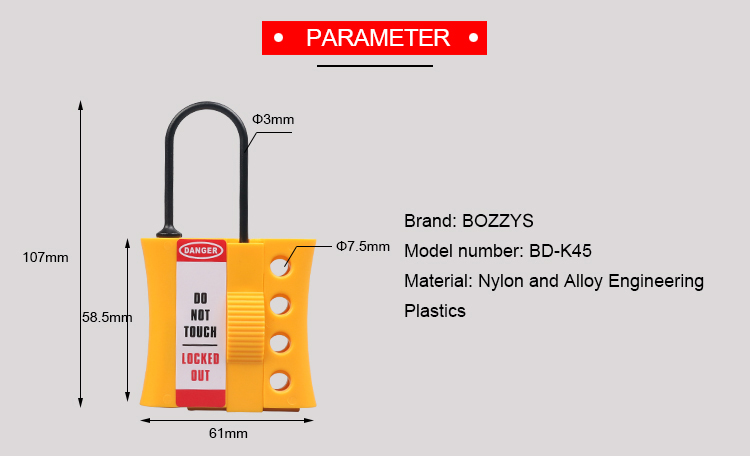Durable Safety Lockout Hasp Easy To Use With Small And Delicate Exterior