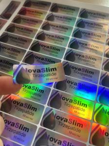 China Tizepatide 10mg Vial Labels With Adhesive Sticker For Peptide Packaging factory