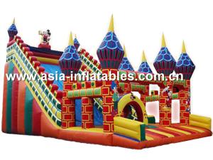 China Commercial Grade Inflatable Slide Combo With Dome Pillar For Children Games factory