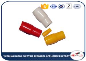 China 0.8mm Vinyl Wire End Caps / PVC Plastic Wire End Caps Covers V22 Circle Shape factory