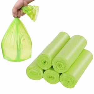 China 100 % Small Compostable Trash Bags , Flat Bin Liner Bags 0.01 - 0.08 Mm Thickness factory