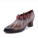 S165 Factory genuine leather handmade original pointed high heel women's shoes