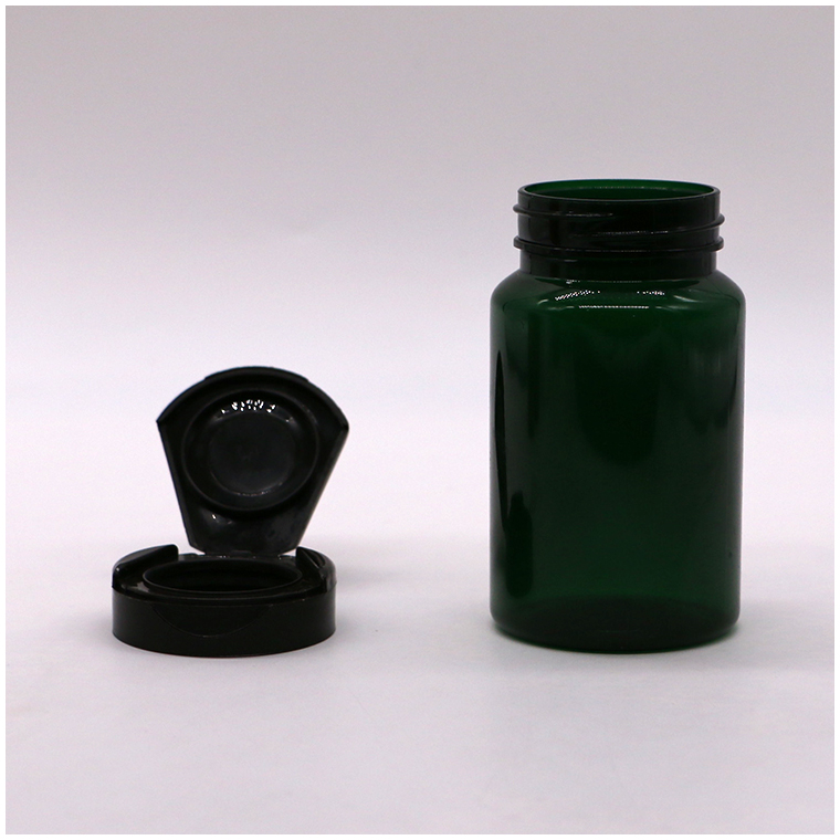 PET 150ml Bottle Wide Mouth Plastic Empty Bottles 5oz Capsule Containers with Flip Cap