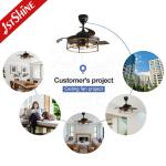 42 Inches Farmhouse E27 Modern LED Invisible Ceiling Fan Retractable Blade
