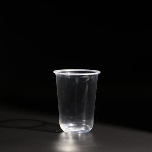 China 500ml Volume U Shape Clear Disposable PET Cups High Durability For Takeaway Juices factory