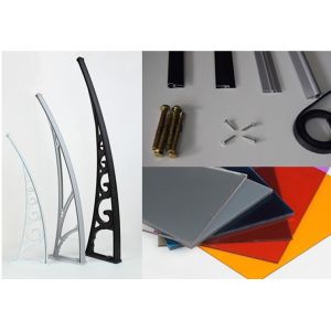 Durable Polycarbonate Window Awning Wall Mount Brackets For Manual