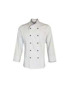 China 240 GSM Chef Uniform Long Sleeve Work Wear 65 Poly 35 Cotton factory