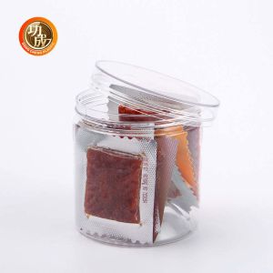 Transparent Round Pet Plastic Food Jars With Lid