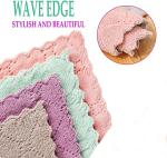 Knitted Design Microfiber Cleaning Cloth for House Kit Lint Free and Multi Color