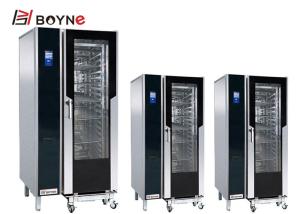 China 4 Trays Commercial Kitchen Cooking Equipment Combi Oven 2 Doors Double Lock factory