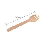 Recyclable Wooden Disposable Cutlery Set Eco Friendly Utensils 160mm