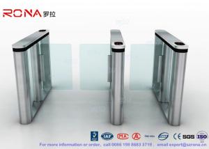China Brushed Surface Speed Gate Fastlane Turnstile Half Height Turnstile With Fingerprint Reader factory