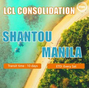 China Sea Freight Shipping Agent LCL Freight Logistics Shipping From Shantou To Philippines factory