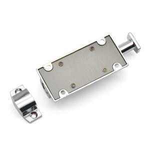 China Zinc Alloy Button Spring Latch Lock 83.5x30.6mm , Lockable Slide Bolt Latch For Guard Against Theft factory