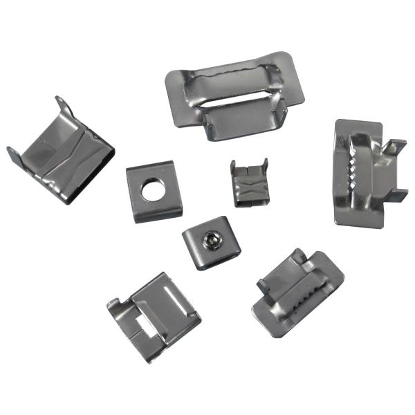 20mm 25mm Stainless Steel Banding Clips , Banding Strap Clips Customized