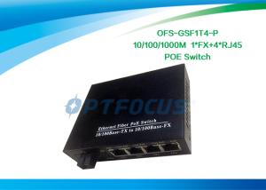 China 1FX + 4UTP 5 Port Gigabit Poe Switch Single Mode1310nm 20KM SC DF SM 10/100M UTP factory