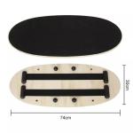 Custom Pattern Fitness Wooden Training 29 Inch Wobble Balance Board Wood Roller