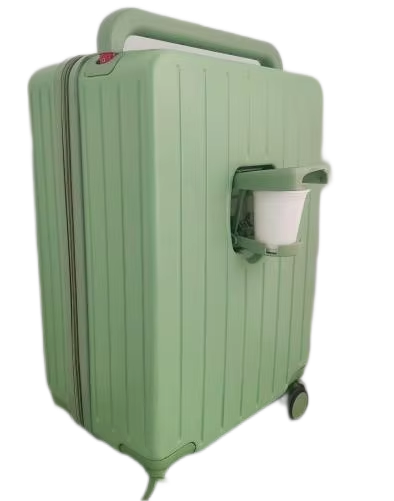 Lightweight Multifunctional Green Spinner Luggage with Eco-Friendly Soft Handle and Waterproof Luxury Carry-on Travel Bag