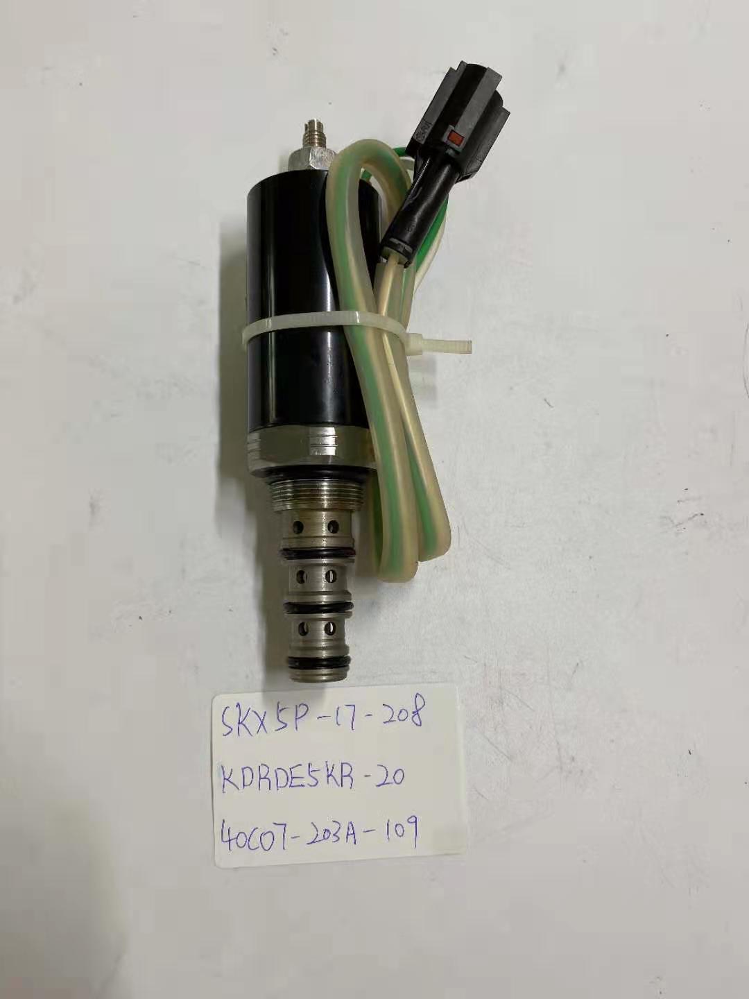 Excavator Hydraulic Pump Solenoid Valve SKX5P-17-208 KDRDE5KR-20 40C07-203A-109 with 1