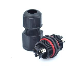 China 2 Pin Lighting Waterproof Led Connectors Screw Threaded Assembly Connector factory