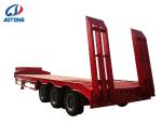 50/60/80/100/120 tons low bed flatbed trailer with 3 axles and Yahua / JOST