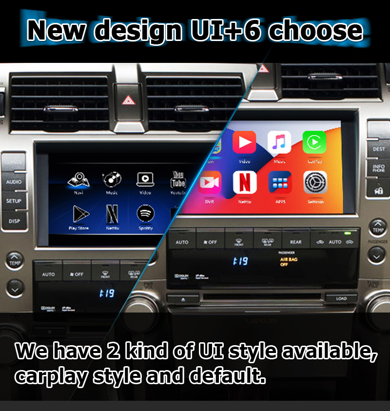 Android Navigation Interface Box For Lexus GX460 2013-2021 pin to pin install carplay optional
