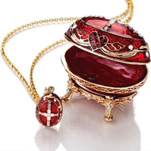 China Enamel Green Faberge Egg Jewelry Box Faberge Easter Egg Trinket Box Gift Box Decoration Faberge Egg Jewelry Trinket Box factory